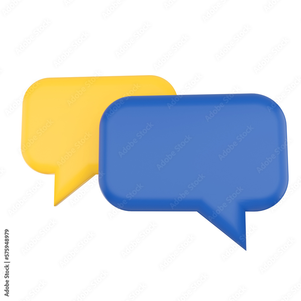 Speech Bubble. 3D rendering. Speech Bubble. 3D rendering.