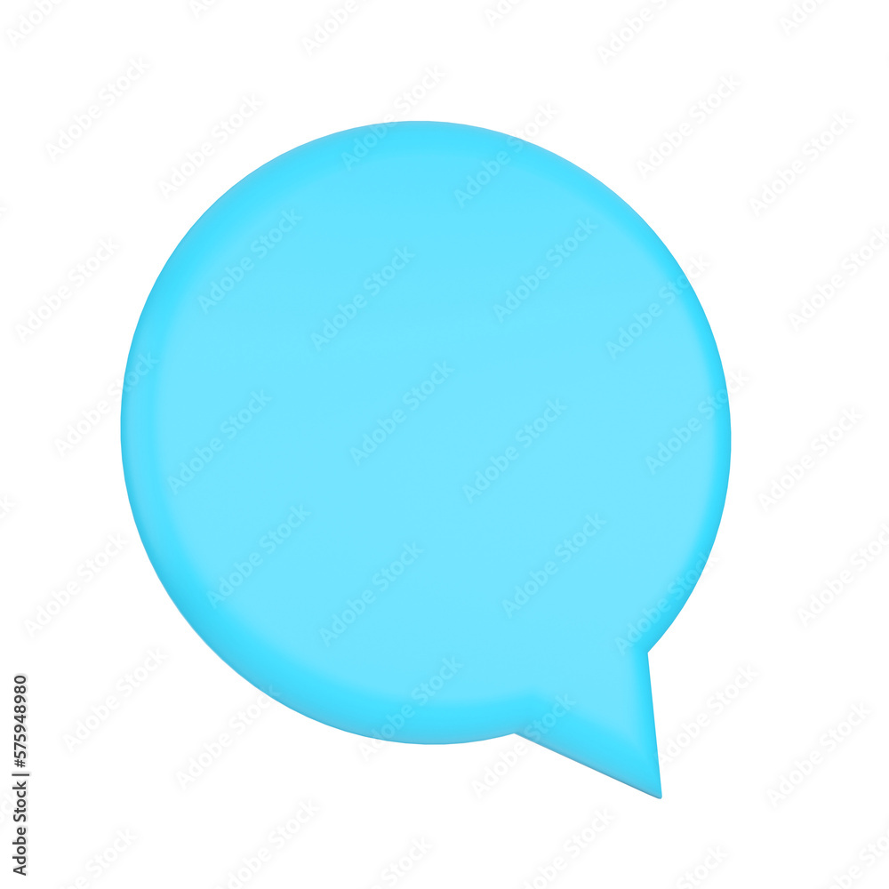 Speech Bubble. 3D rendering.