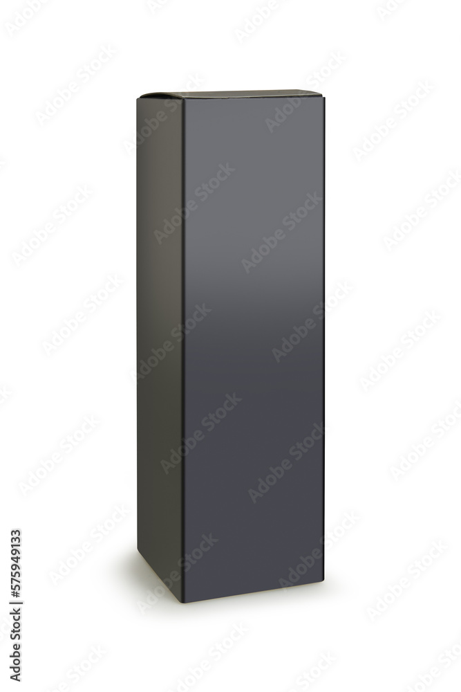 Blank black alcohol box for advertising Blank black alcohol box for advertising