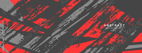 Sports racing grey red background. vector banner design