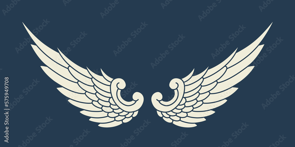 Fototapeta premium Vector angel wings design