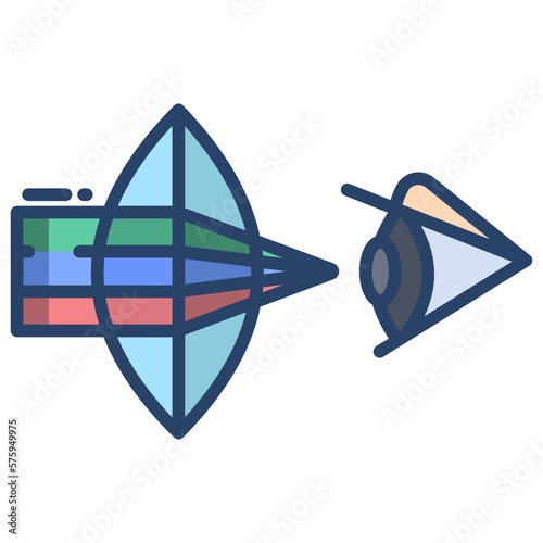 Optics physics icon