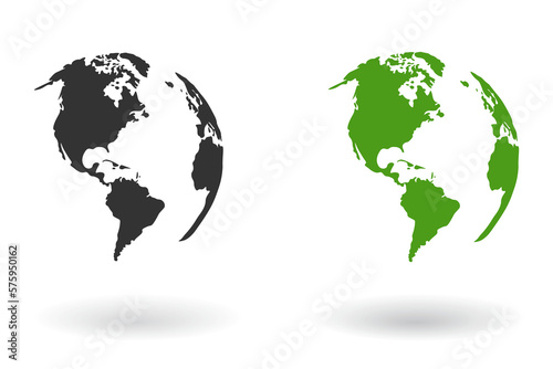 globe earth vector icon. World sphere map vector ilustration.