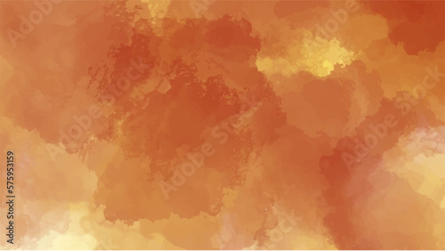 Abstract orange watercolor background for your design  watercolor background concept  vector.