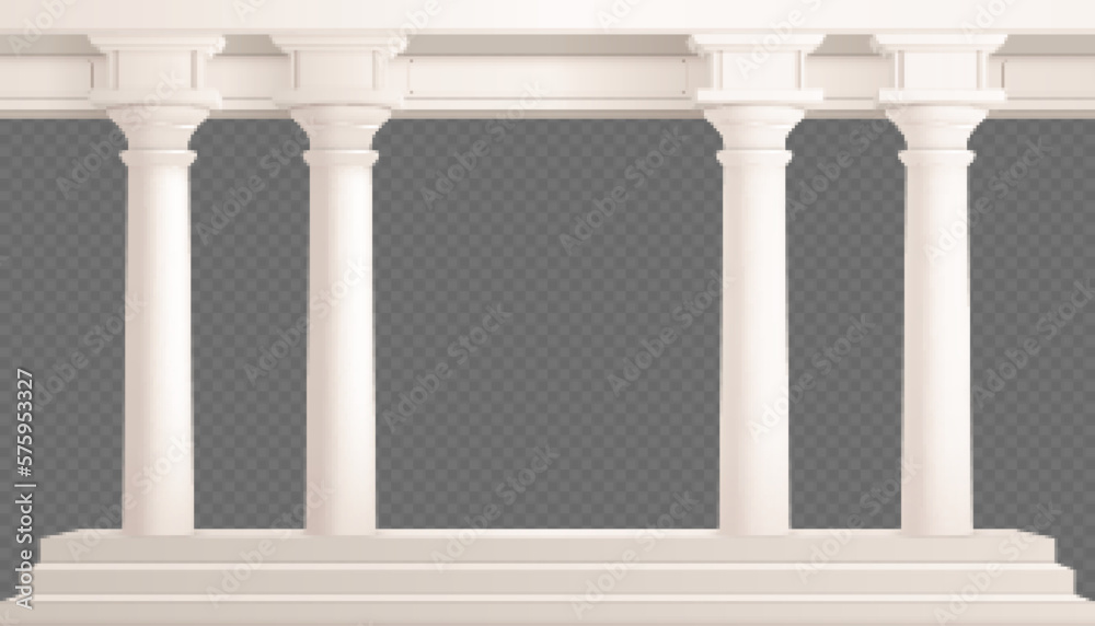 Fototapeta premium Realistic Columns Composition