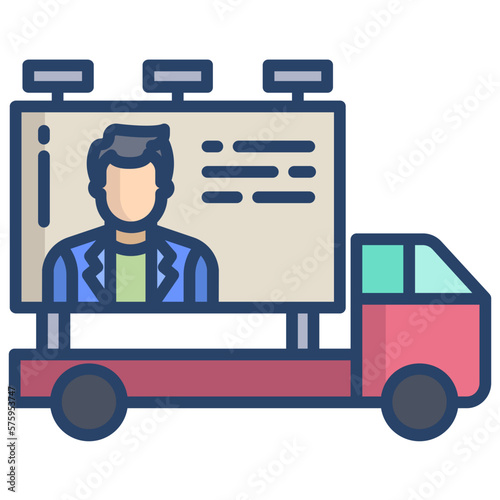 election campaign  truck icon