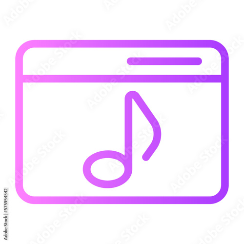 music gradient icon