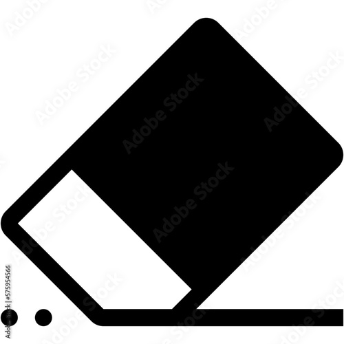 Free Download Rubber Eraser Glyph Icon - GFXLoad