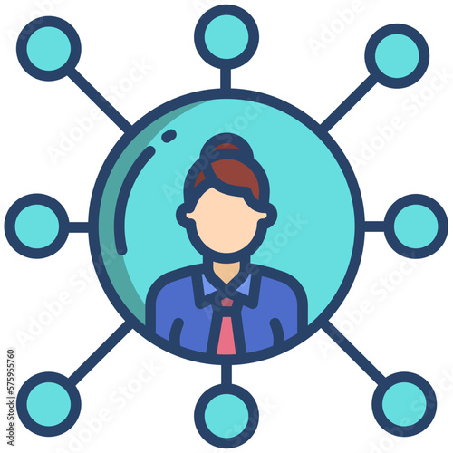 Network Woman icon