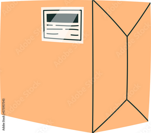 Cardboard box flat icon Bill of lading