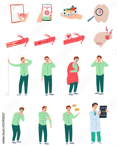 Stroke Symptoms Set