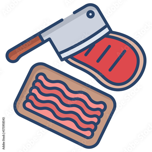 Ground beef cut icon