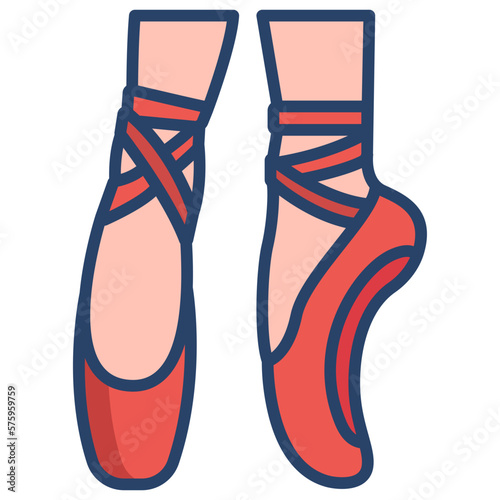 Ballet shoes icon