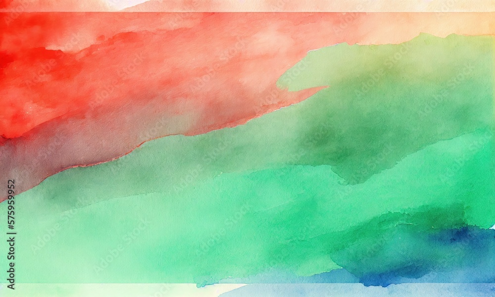 colorful watercolor background, watercolor paint with copy space, Generative AI