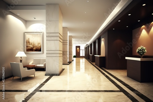 Part of Hotel lobby interior modern style