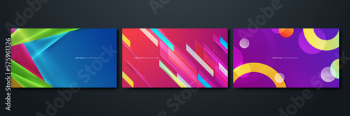 Colorful vibrant geometric modern abstract vector background with creative dynamic and stylish geometric composition
