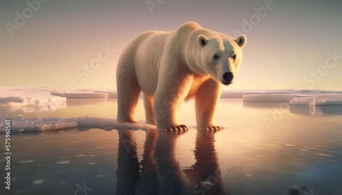 Melting Ice Around Polar Bears Has A Direct Impact On Their Population  Generative AI