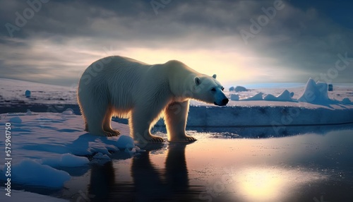 Melting Ice Around Polar Bears Has A Direct Impact On Their Population  Generative AI