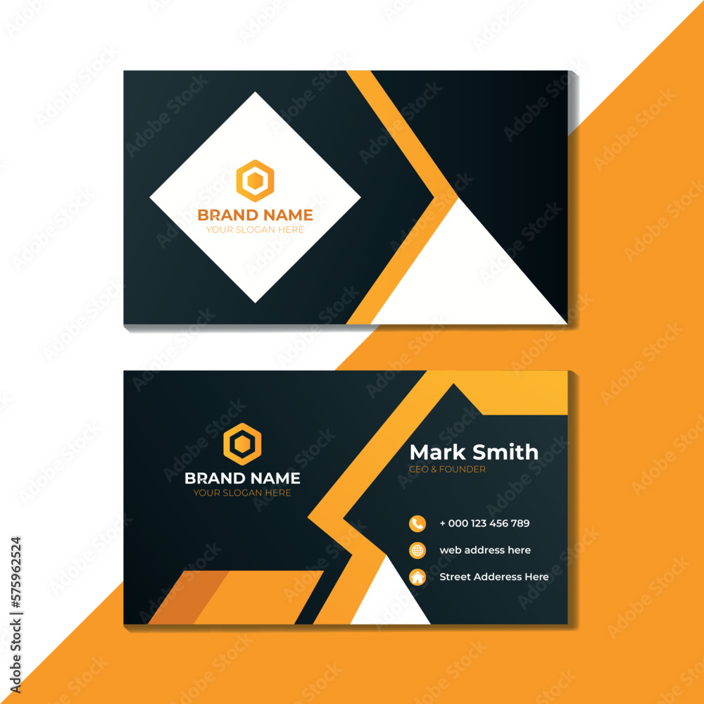 Creative modern professional business card template design Stock Vector ...