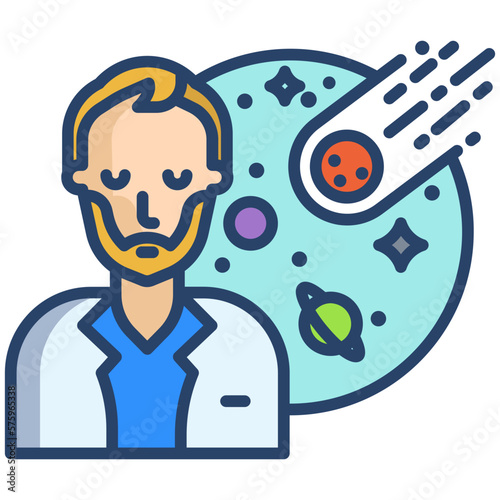 man Astrophysicist icon