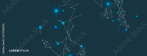Abstract futuristic network. Connect technology dots and lines. Vector illustration