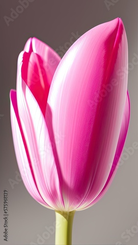 Pink Tulip. Close-up. A present for a girl. Still Life © Korney