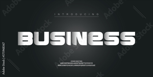 Business, digital modern alphabet new font. Creative abstract urban, futuristic, fashion, sport, minimal technology typography. Simple vector illustration with number