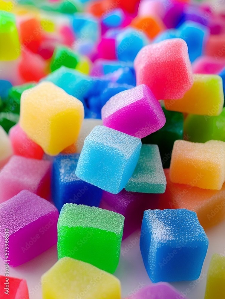 colorful jelly candy on a white background colorful jelly candy on a white background