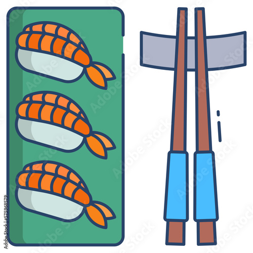 Ebi sushi icon