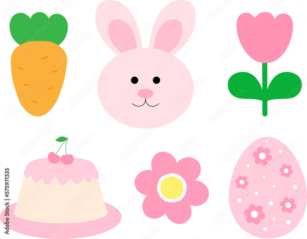 Easter Bunny egg carrot vector illustration Easter Bunny egg carrot vector illustration