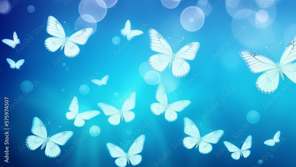 幻想的な蝶と美しい水色の背景のテクスチャ
Beautiful light blue background texture with fantastic butterflies 幻想的な蝶と美しい水色の背景のテクスチャ
Beautiful light blue background texture with fantastic butterflies