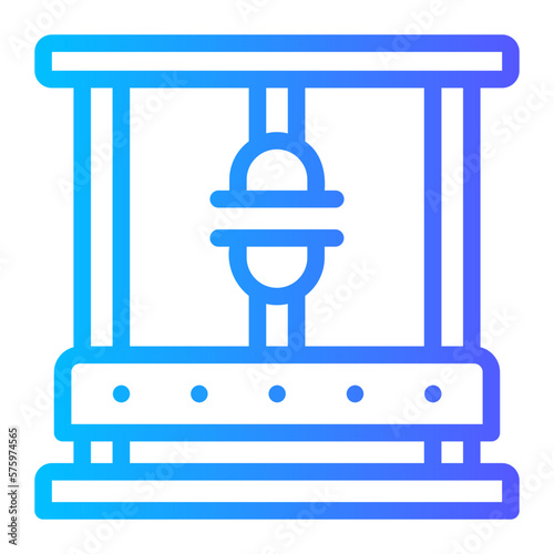 press machine gradient icon