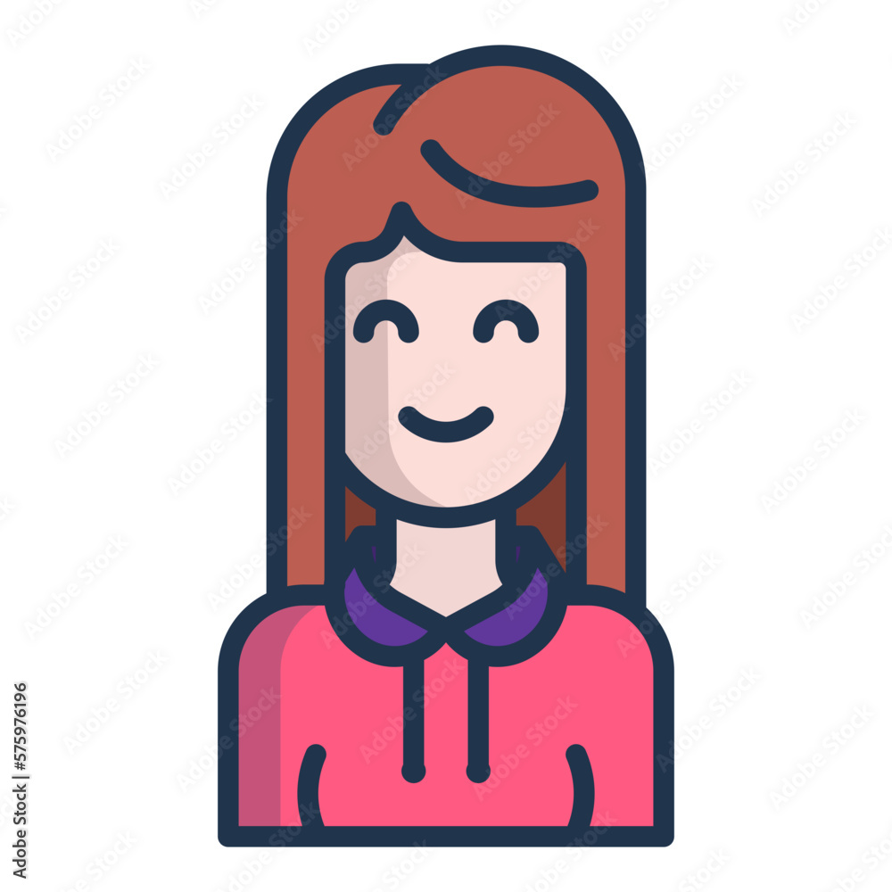 Fototapeta premium Woman avatar icon