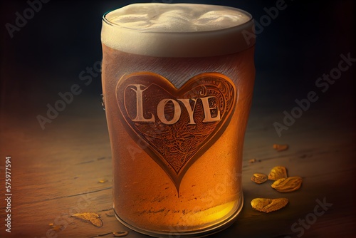 Papier peint Beer Love. Generative AI