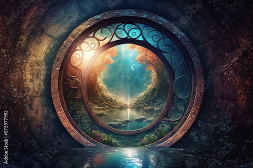 Mysterious tunnel entrance - a gateway to a magical realm