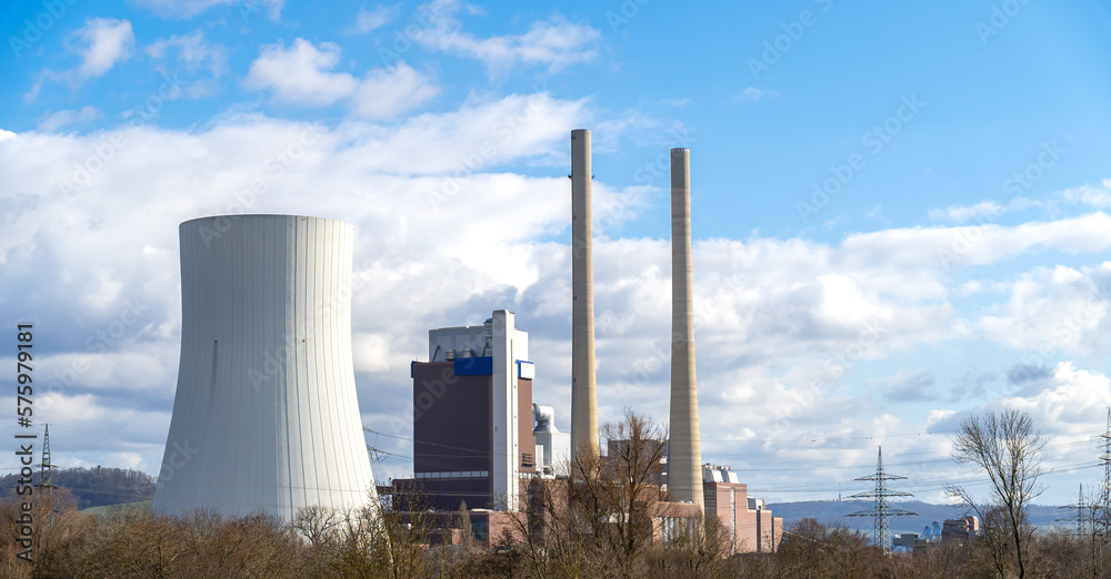 Nuclear power plant. The plant producing electrical energy at Baden Württemberg, Germany