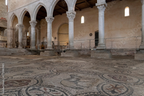 Aquileia Basilica Patriarcale, one of the most ancient Christian churches of the world. Unesco world heritage since 1998. Impressive mosaic covering the cathedral floor.
Friuli Venezia Giulia, Italy. photo