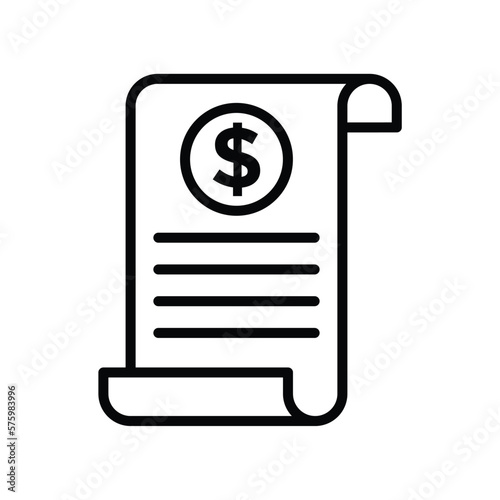 Bill icon vector design template