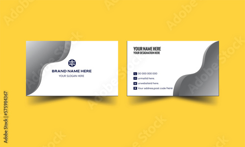 Modern Business Card with company Logo, Vector Business Card Template, Visiting Card for Business and Personal use, Vector illustration Design. Modern Corporate Business Card Template.