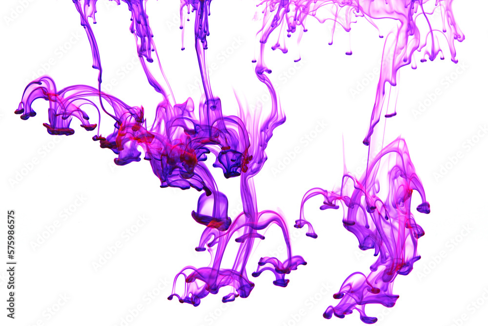 Abstract background picture with purple ink dissolving in water	