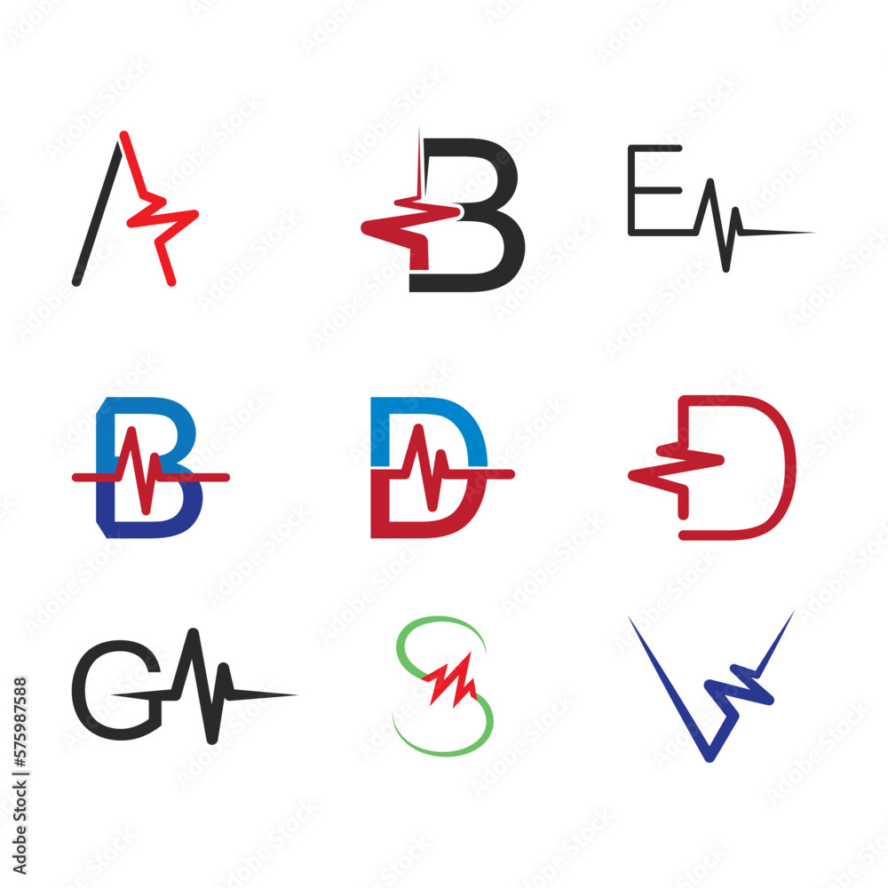 Pulse line initial letter Pulse line initial letter