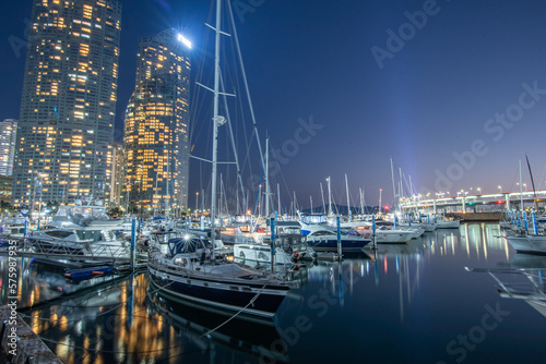 marina at night