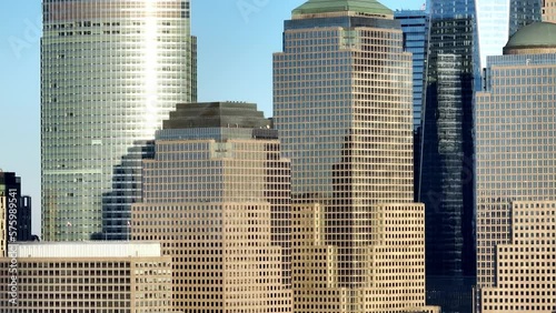 Financial district of Manhattan - aerial footage - drone photography