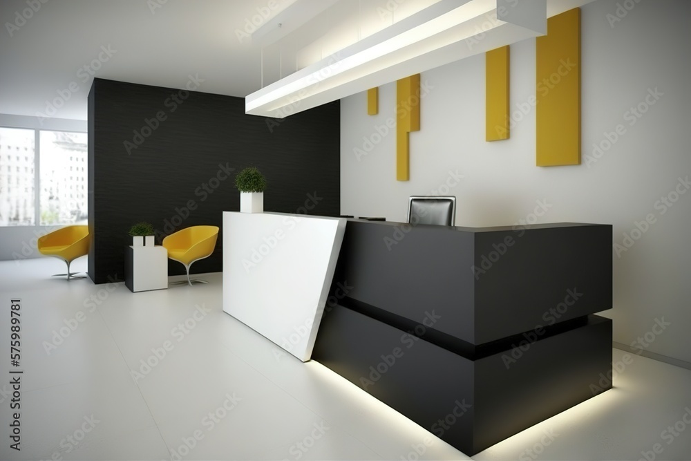 reception desk in a modern office interior reception desk in a modern office interior