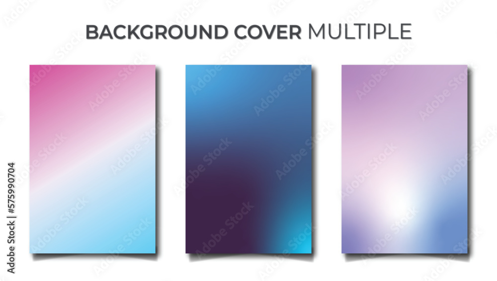 colorful gradient backgrounds cover page posters and brochure sets 