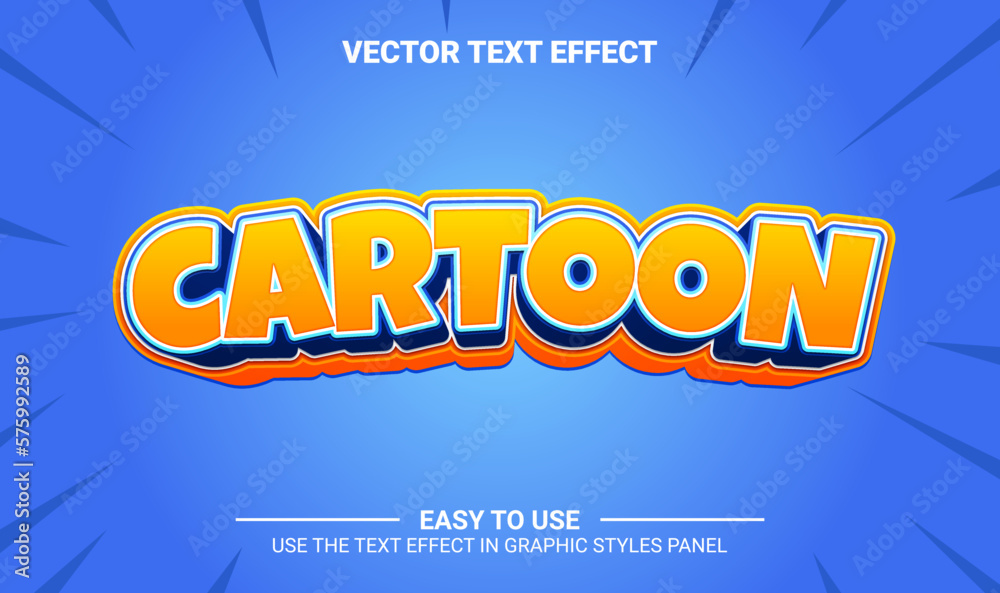 3d cartoon editable text effect