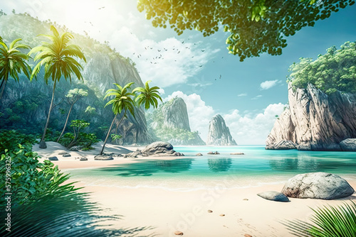 panorama of the exotic island