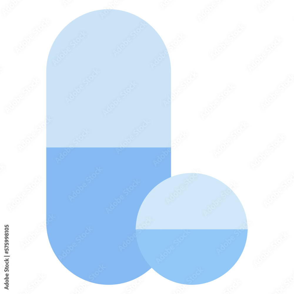 blue pill capsule. pharmacy symbol