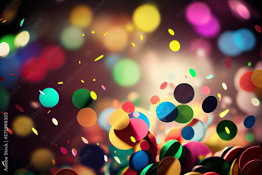 falling colorful confetti in the party ,generative ai content by Midjourney