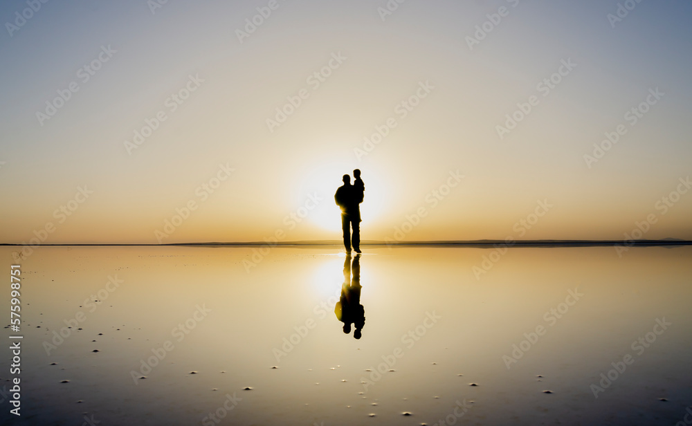 silhouette of a person on a sunset silhouette of a person on a sunset